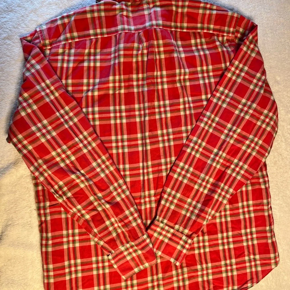 J. Crew Red Plaid Long-Sleeve Button-Down Shirt